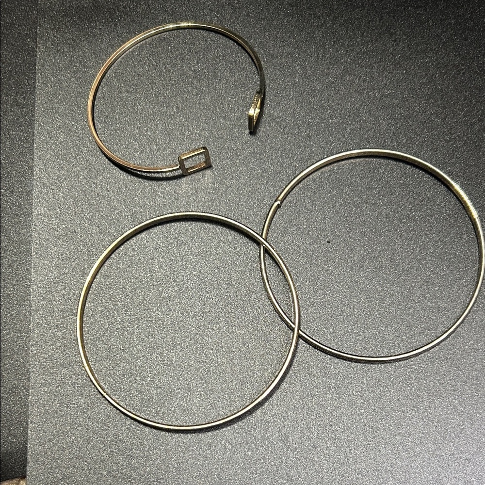 Gold and Silver Bangle Set - Picture 4 of 4